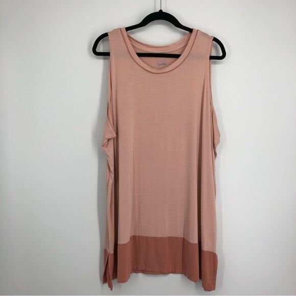 LOGO Layers by Lori Goldstein Pink Tunic Tank Top Womens 3X - Picture 1 of 5